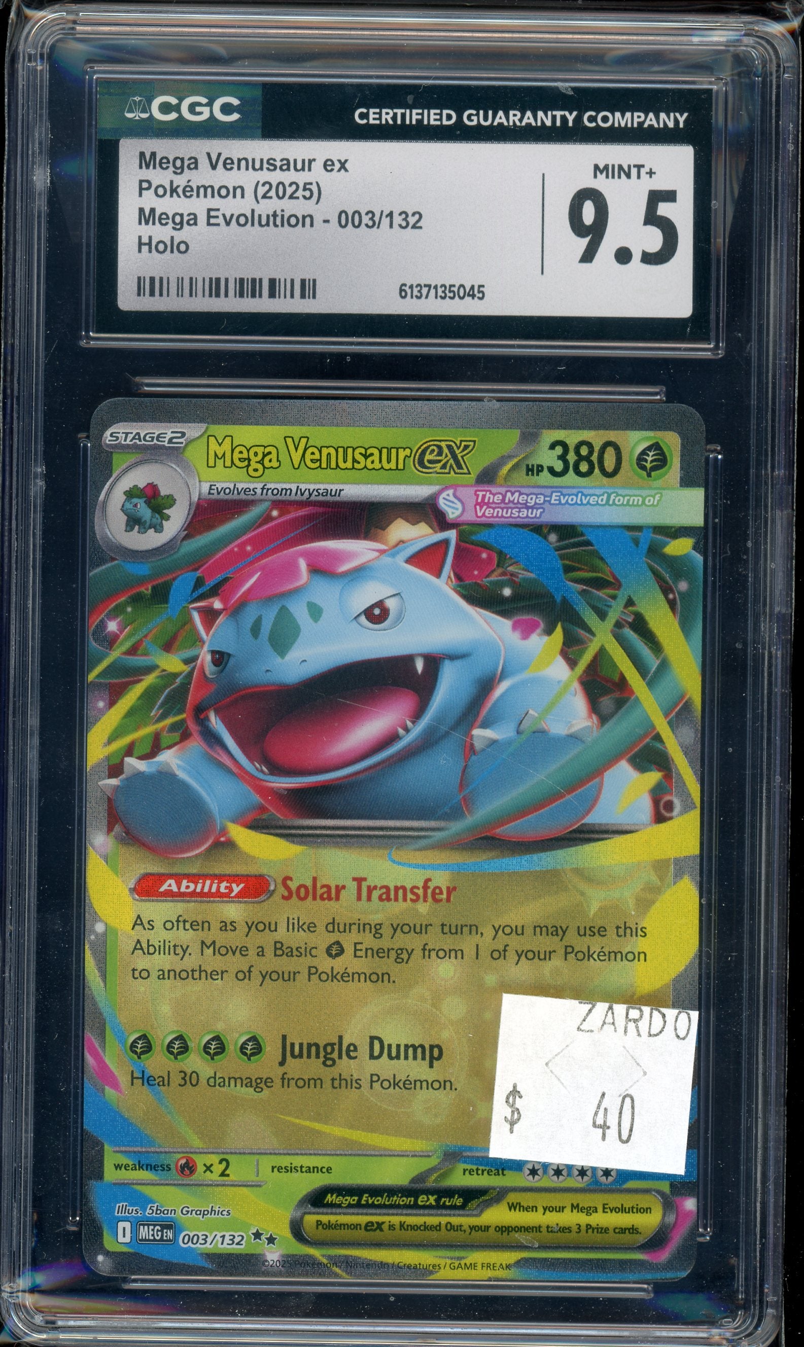 CGC 9.5 MEGA VENUSAUR EX MEGA EVOLUTION