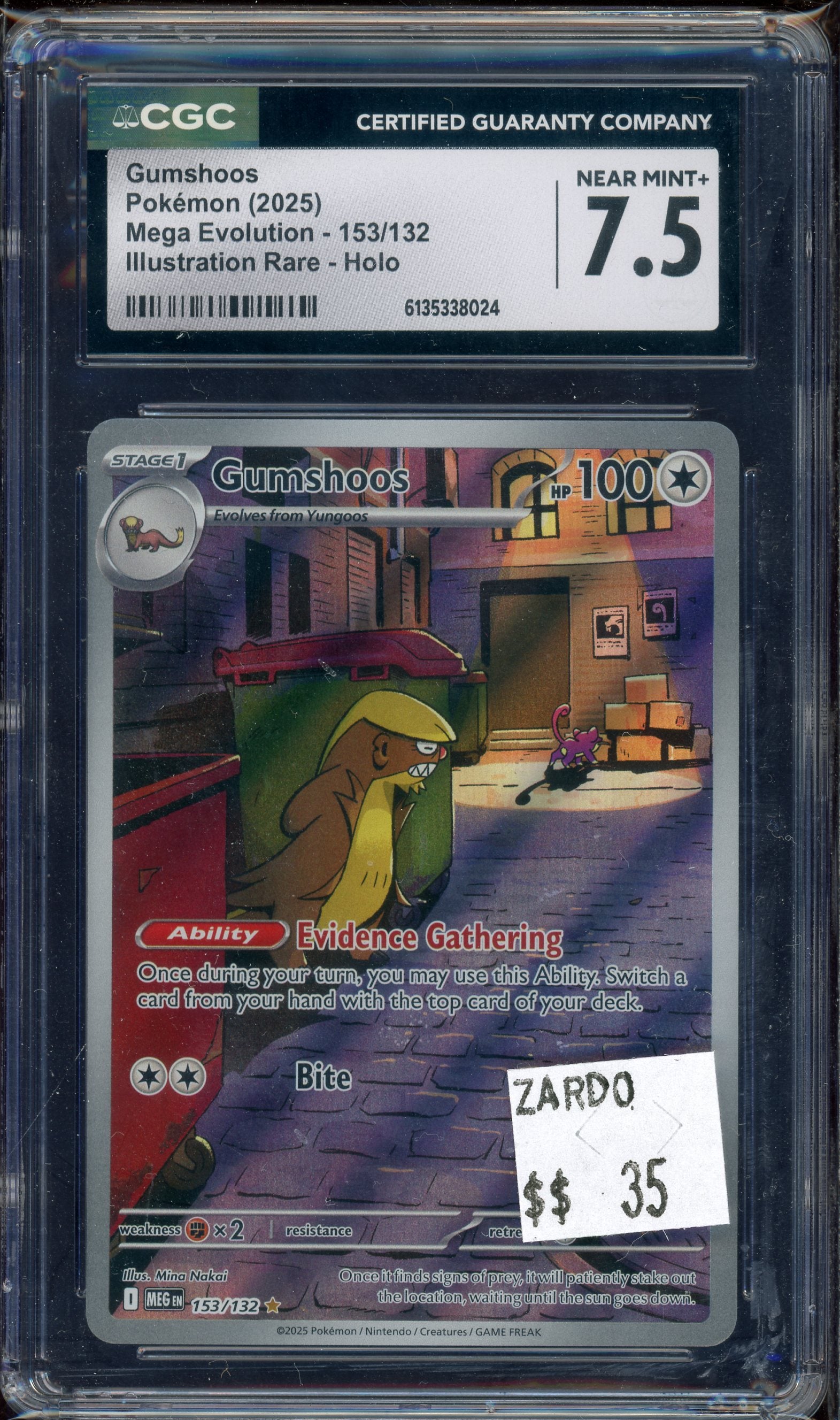 CGC 7.5 GUMSHOOS MEGA EVOLUTION