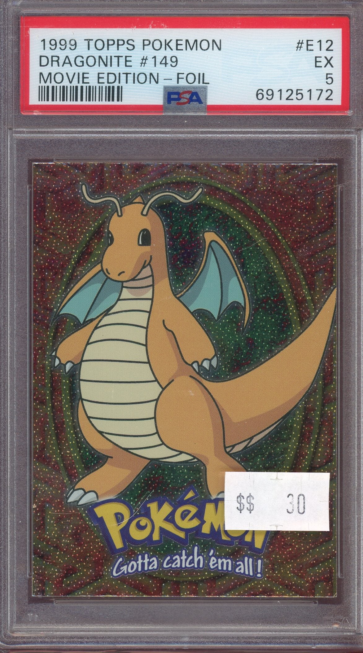 PSA 5 DRAGONITE #149 MOVIE EDITION-FOIL