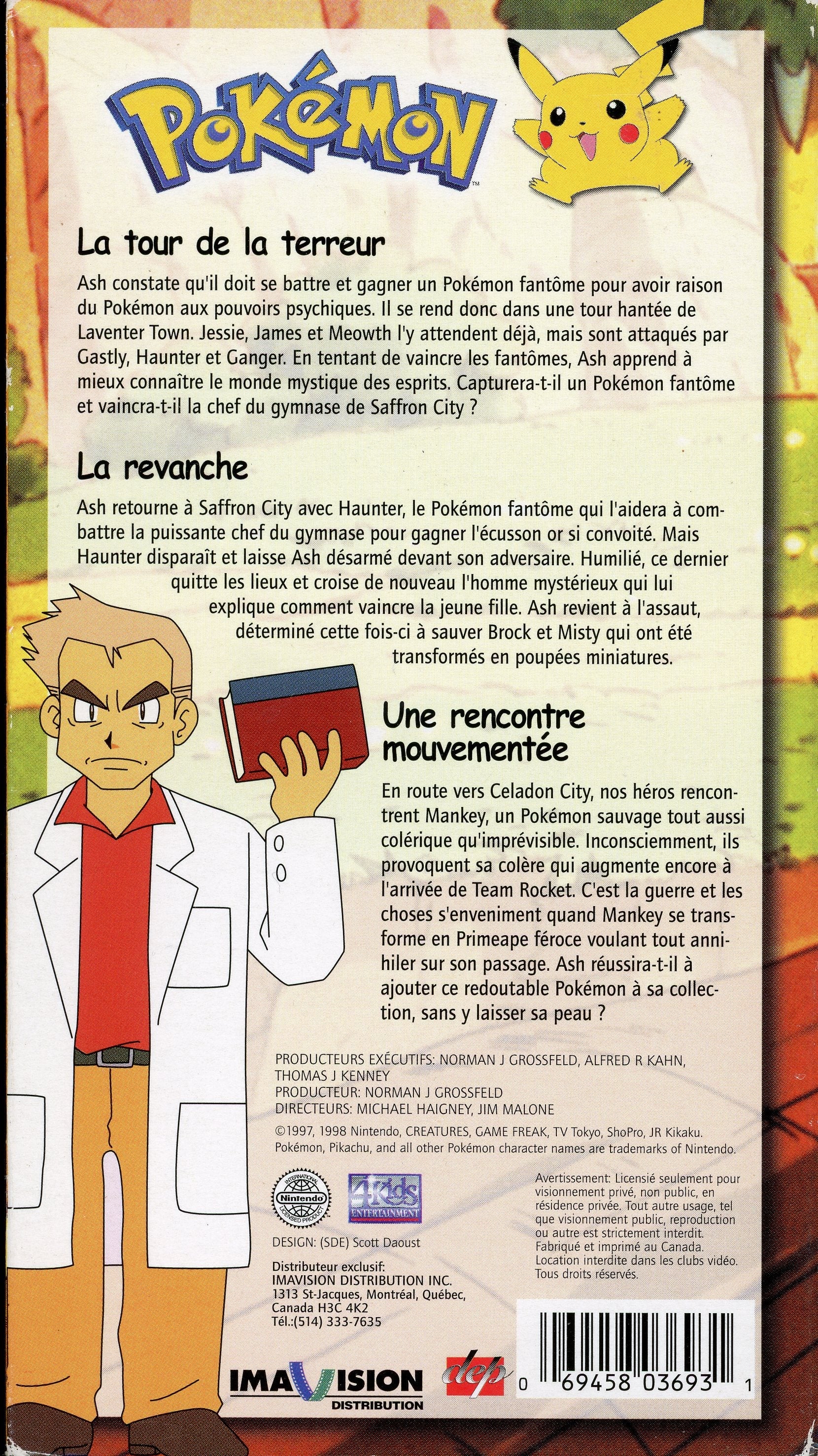 La revanche Attrapez-les tous ! Pokémon French Version Tape