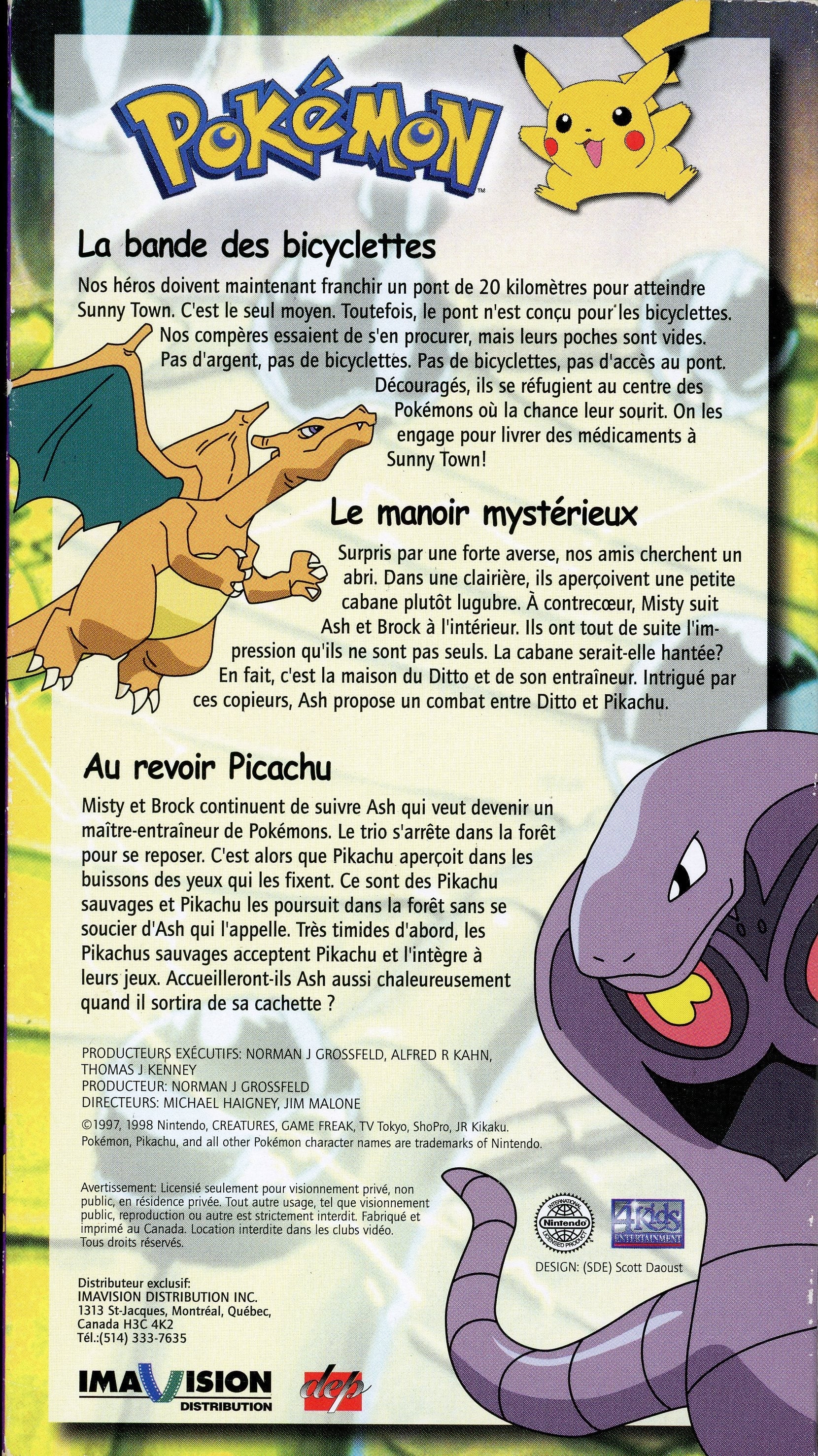 Le manoir mystérieux Attrapez-les tous ! Pokémon French Version Tape