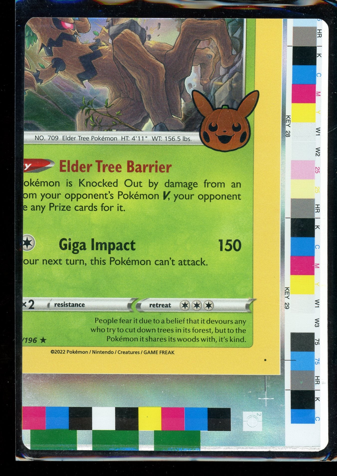 Non Factory Cut (NFC) Card 2023 Trick Or Trade Halloween Stamp (With Border)