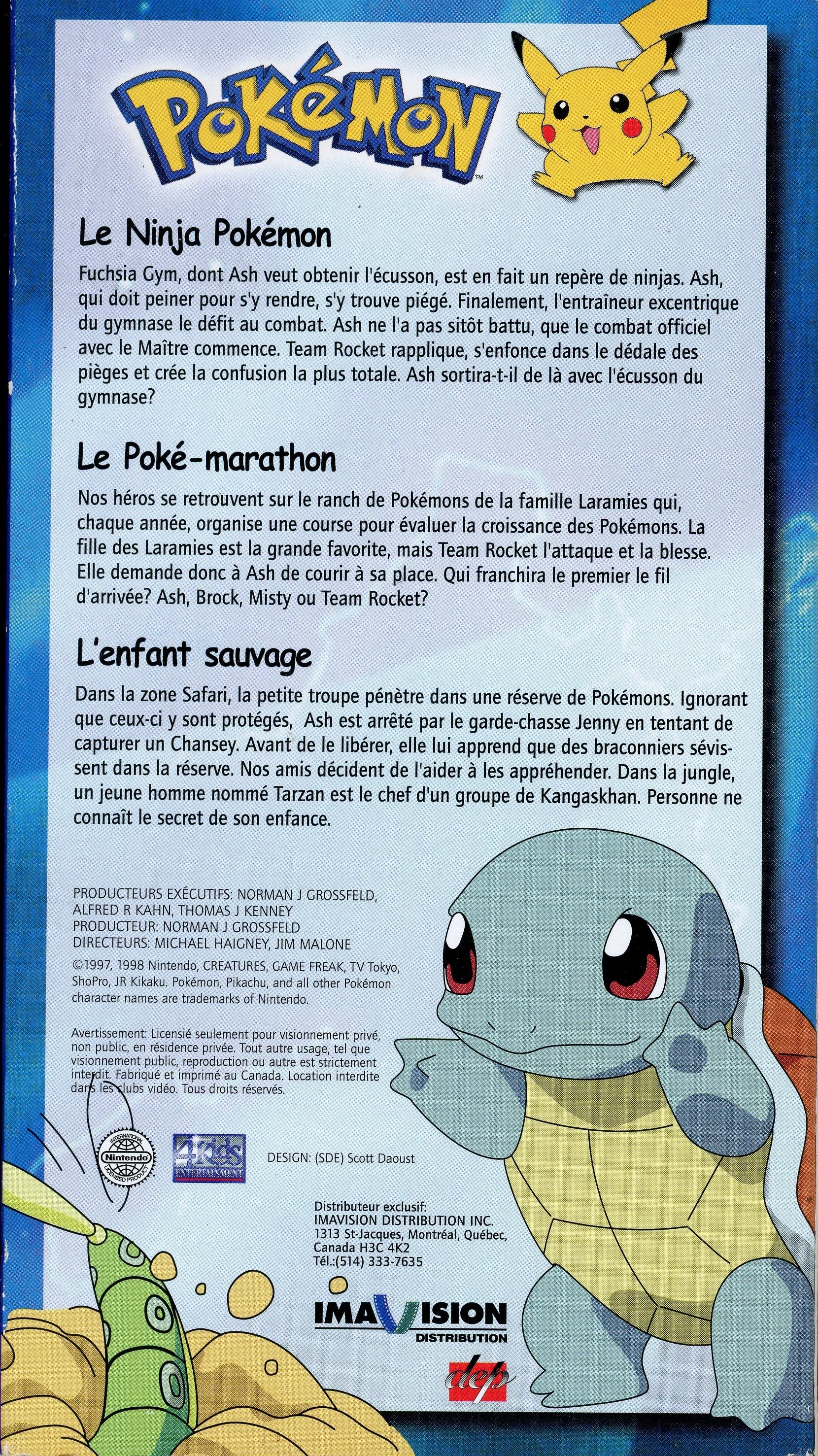 Le Poké-marathon Attrapez-les tous ! Pokémon French Version Tape