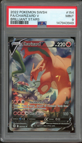 PSA 9 FA/CHARIZARD V BRILLIANT STARS
