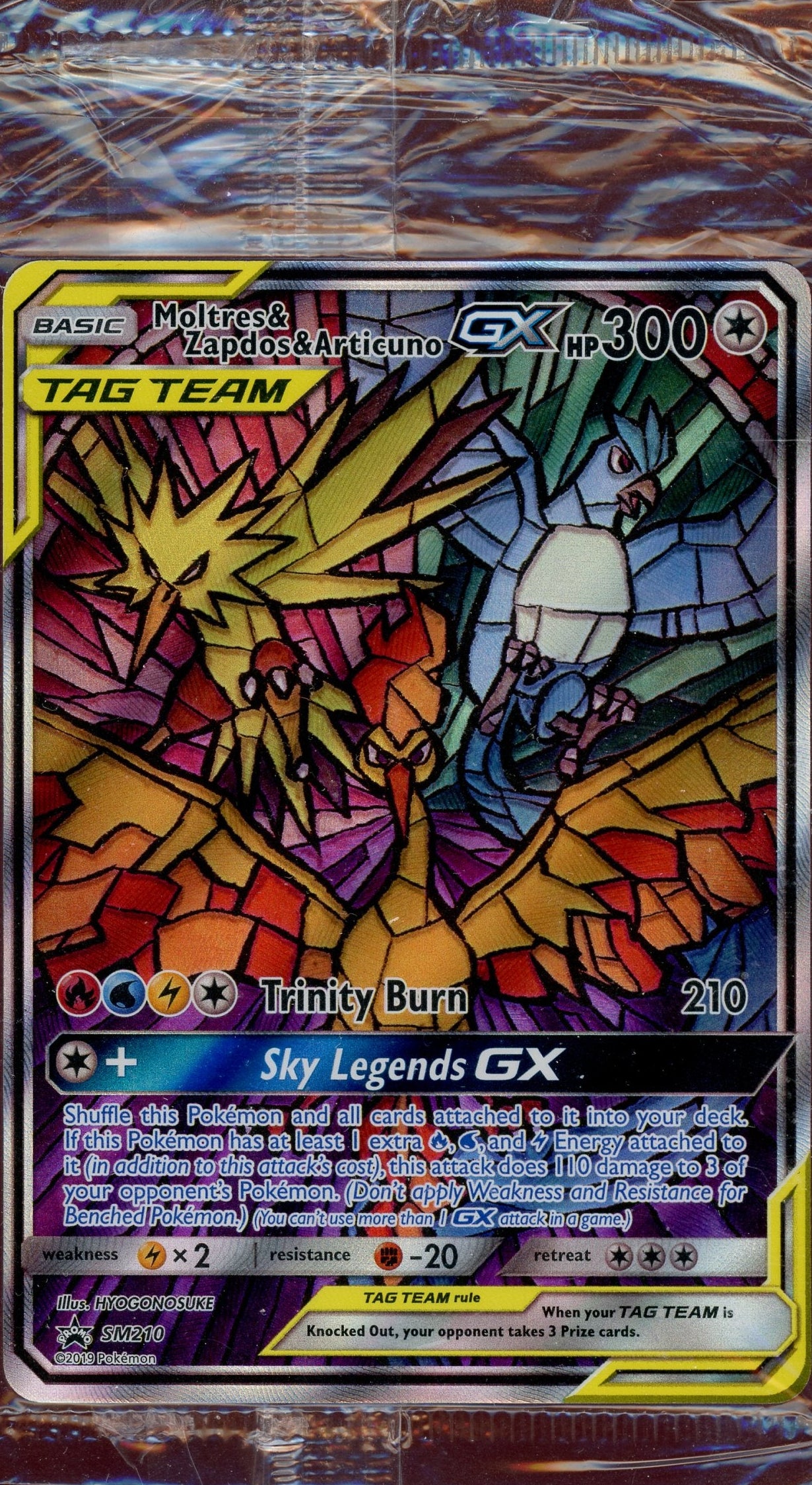 Moltres&Zapdos&Articuno GX (SM210) Hidden Fates Black Star Promo SEALED