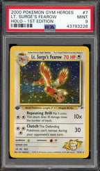 PSA 9 LT. SURGE'S FEAROW HOLO GYM HEROES 1ST EDITION