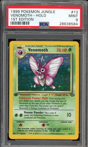 PSA 9 VENOMOTH HOLO JUNGLE 1ST EDITION