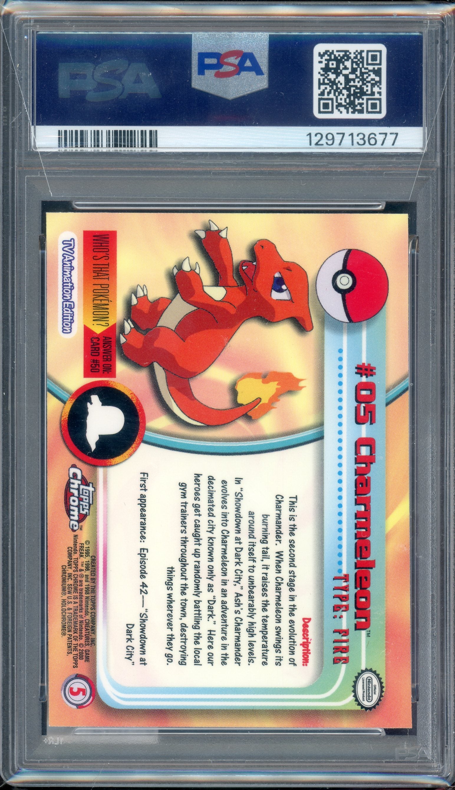 PSA 10 CHARMELEON POKEMON T.V.