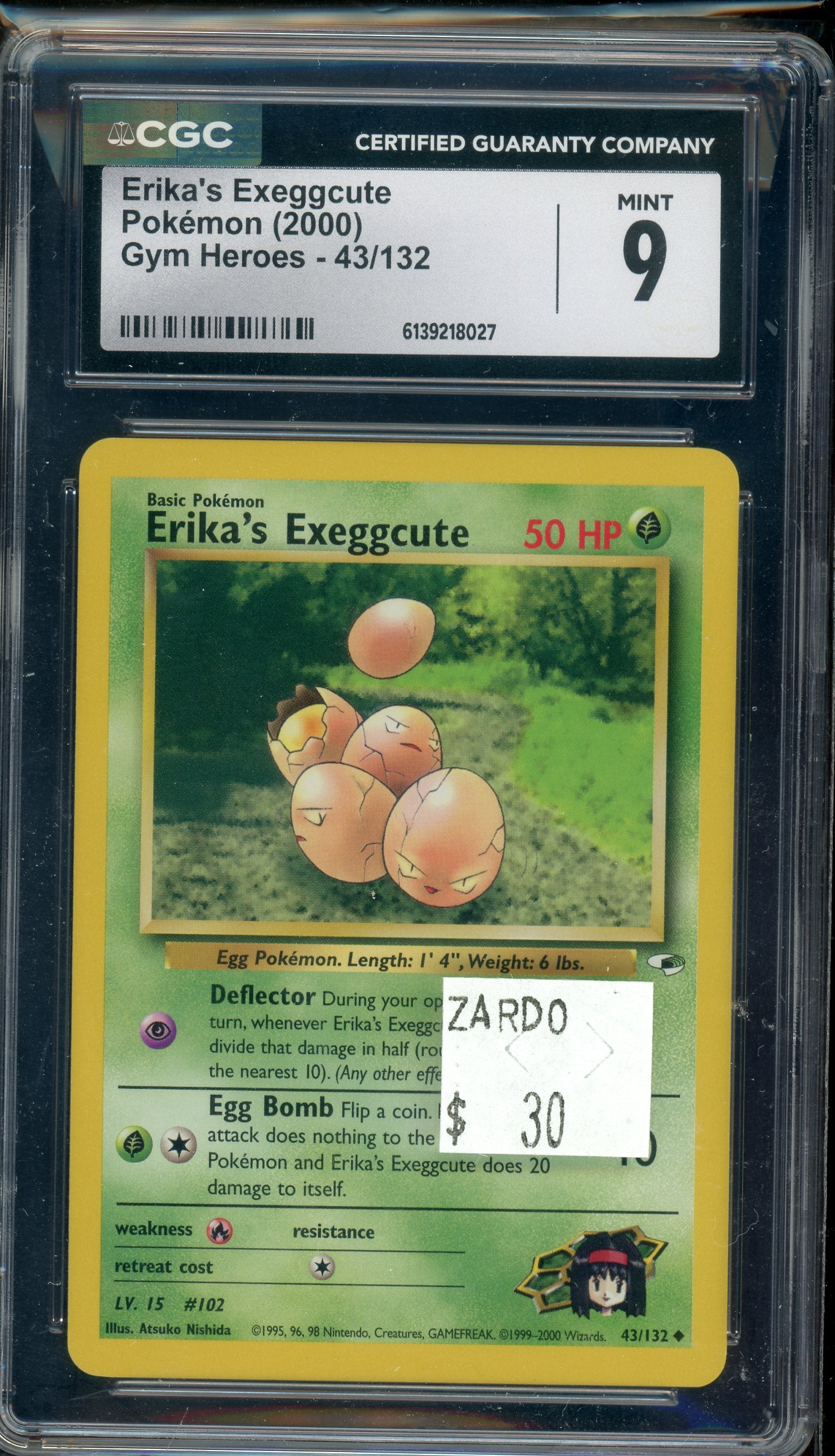 CGC 9 ERIKA'S EXEGGCUTE