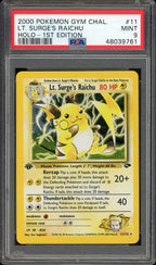 PSA 9 LT. SURGE'S RAICHU HOLO GYM CHALLENGE 1ST EDITION