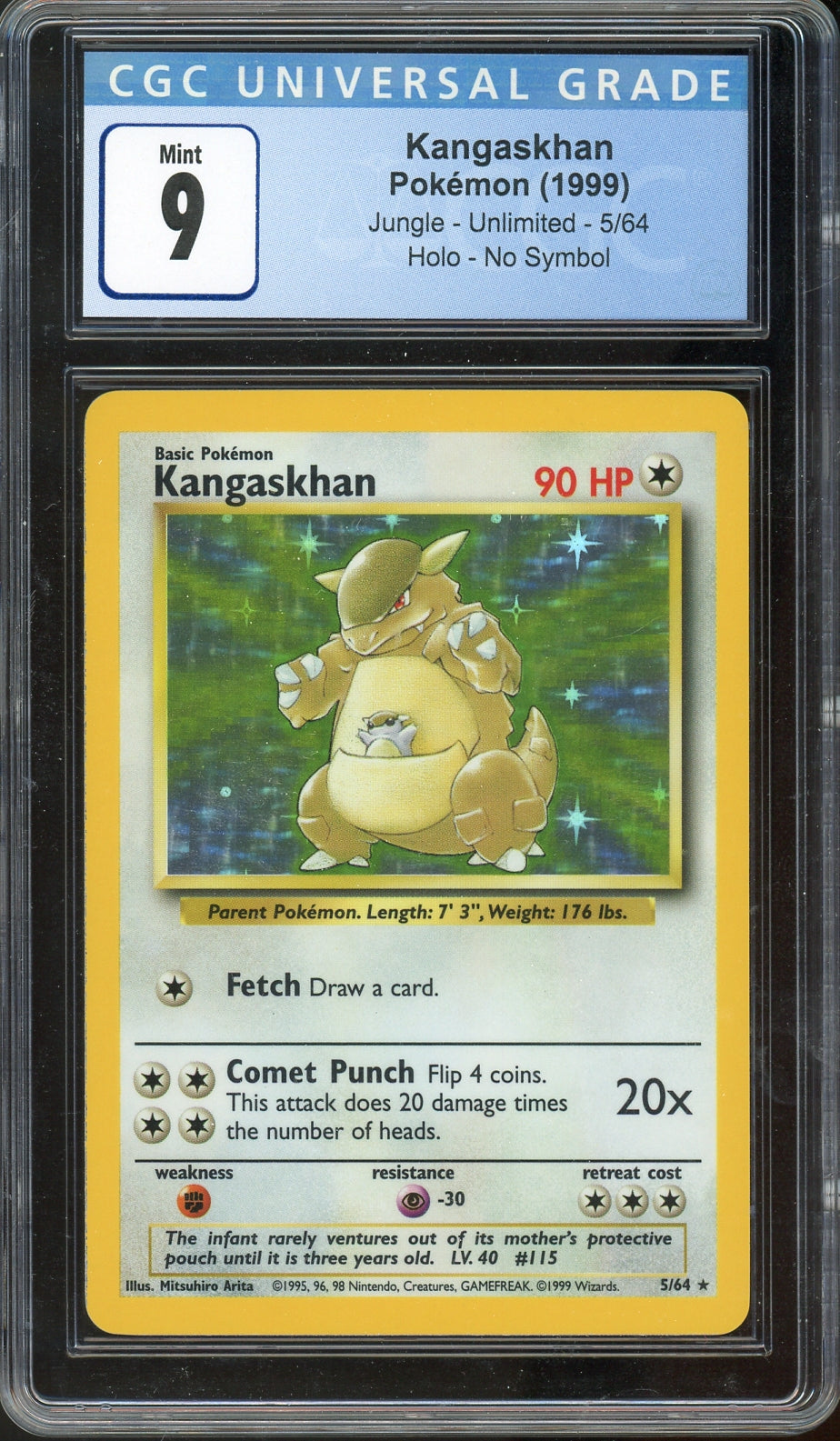 CGC 9 KANGASKHAN HOLO JUNGLE *NO SYMBOL*