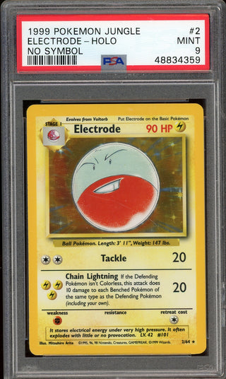 PSA 9 ELECTRODE HOLO JUNGLE *NO SYMBOL*