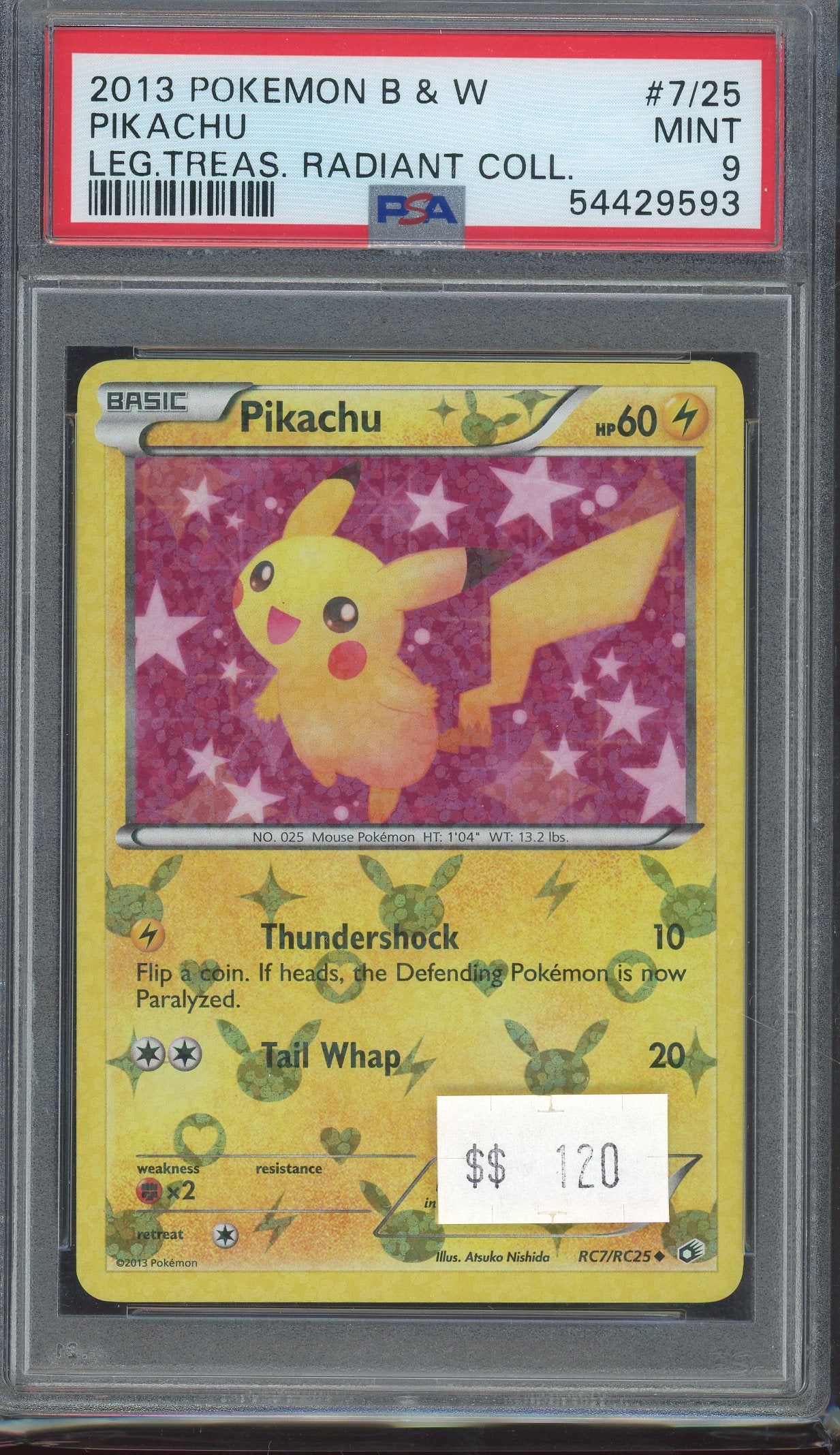 PSA 9 PIKACHU LEG.TREAS. RADIANT COLL.