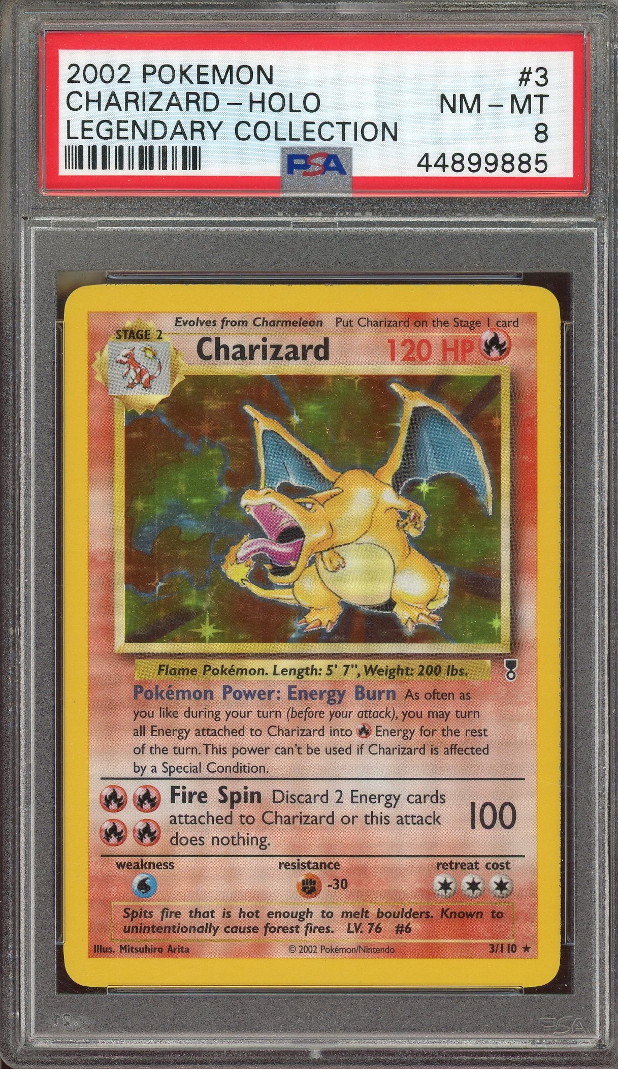 PSA 8 CHARIZARD-HOLO LEGENDARY