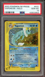 PSA 10 VAPOREON HOLO SKYRIDGE