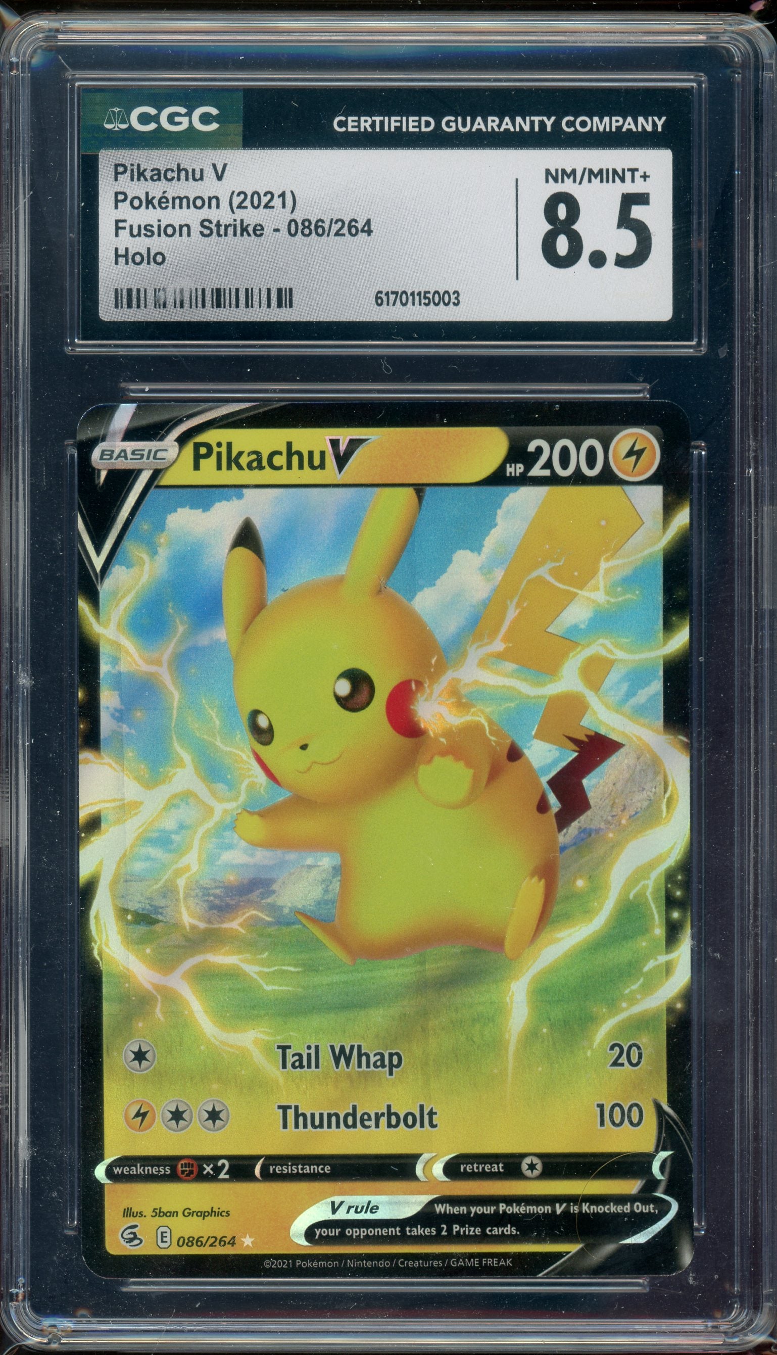 CGC 8.5 PIKACHU V FUSION STRIKE