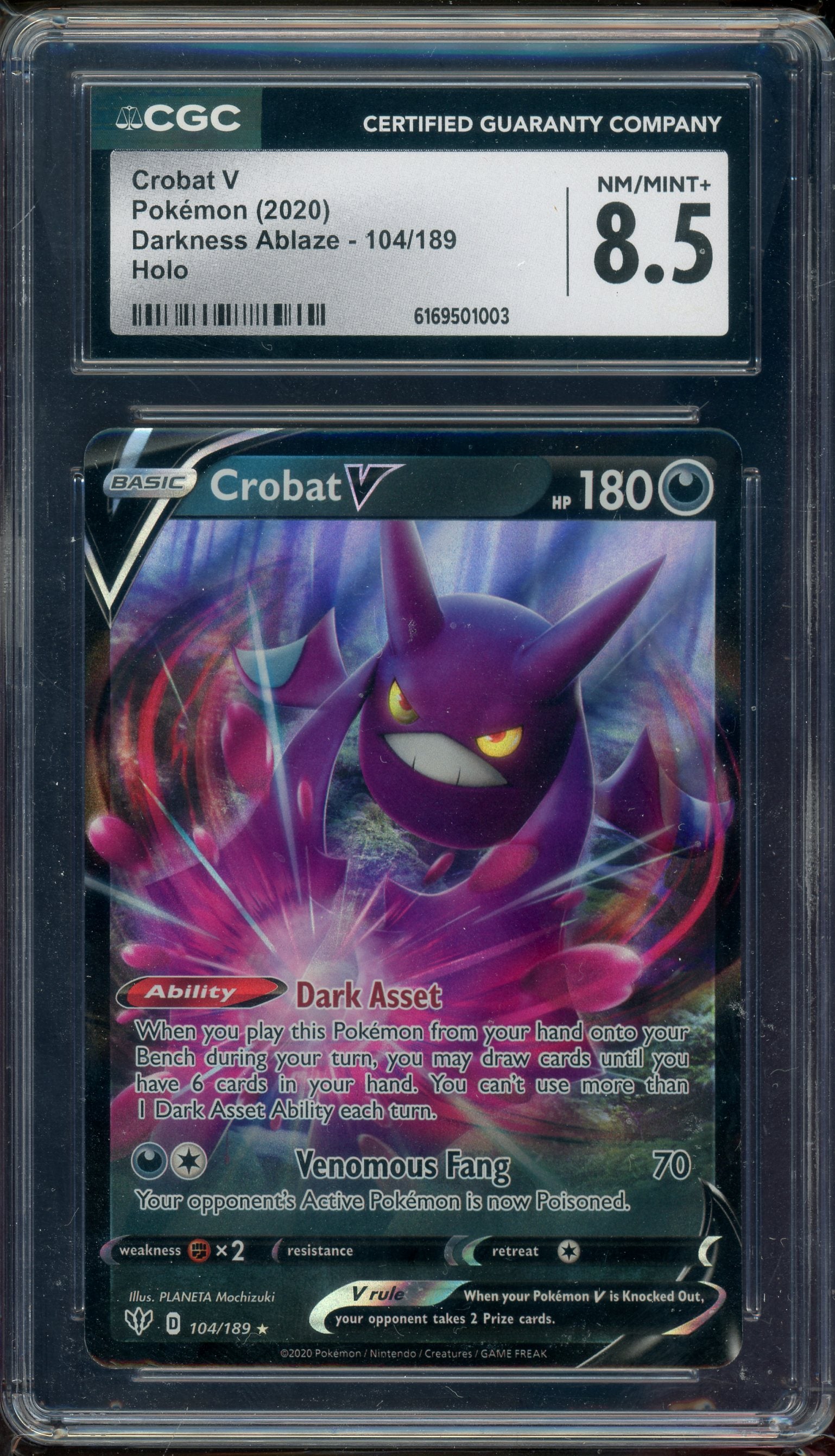 CGC 8.5 CROBAT V DARKNESS ABLAZE
