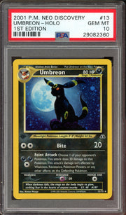 PSA 10 UMBREON HOLO 1ST EDITION NEO DISCOVERY