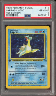 PSA 10 LAPRAS HOLO 1ST EDITION FOSSIL