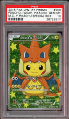 PSA 10 PIKACHU PONCHO WEARING MEGA CHARIZARD Y