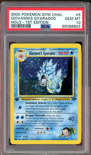 PSA 10 GIOVANNI'S GYARADOS HOLO 1ST EDITION GYM CHALLENGE