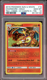 PSA 10 CHARIZARD HOLO SUN & MOON
