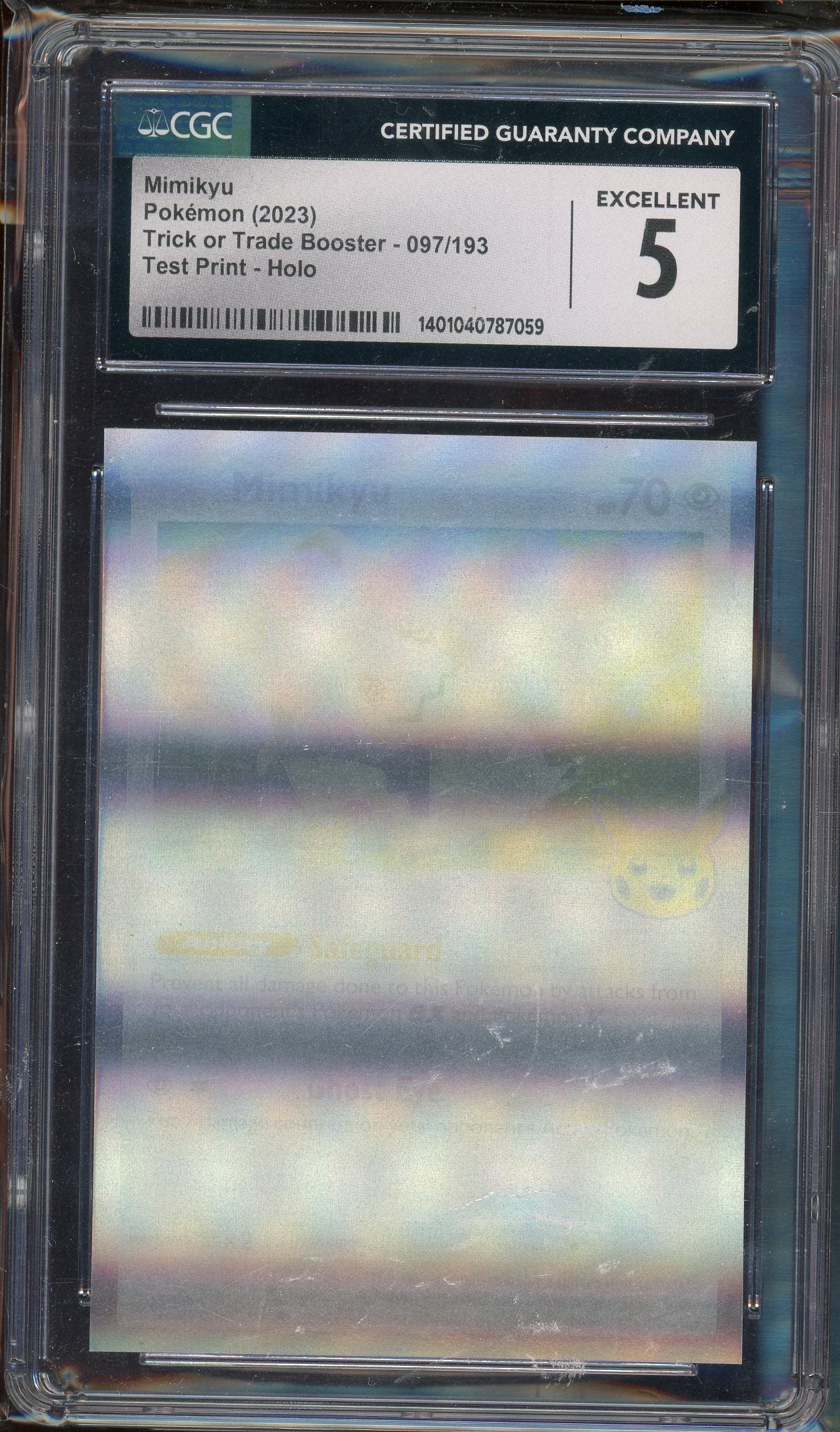 CGC 5 MIMIKYU TEST PRINT - HOLO