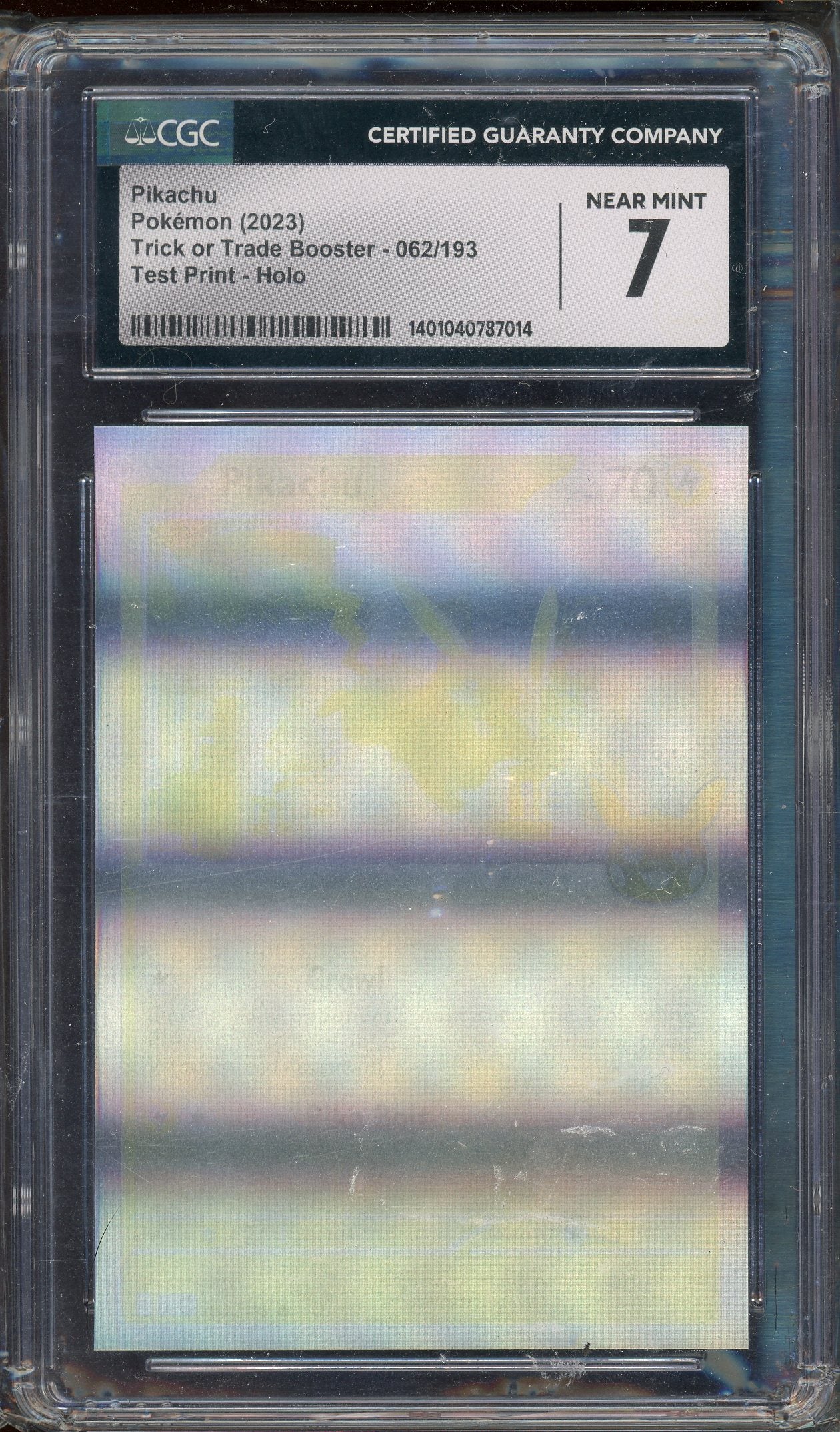 CGC 7 PIKACHU TEST PRINT - HOLO