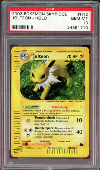 PSA 10 JOLTEON HOLO SKYRIDGE