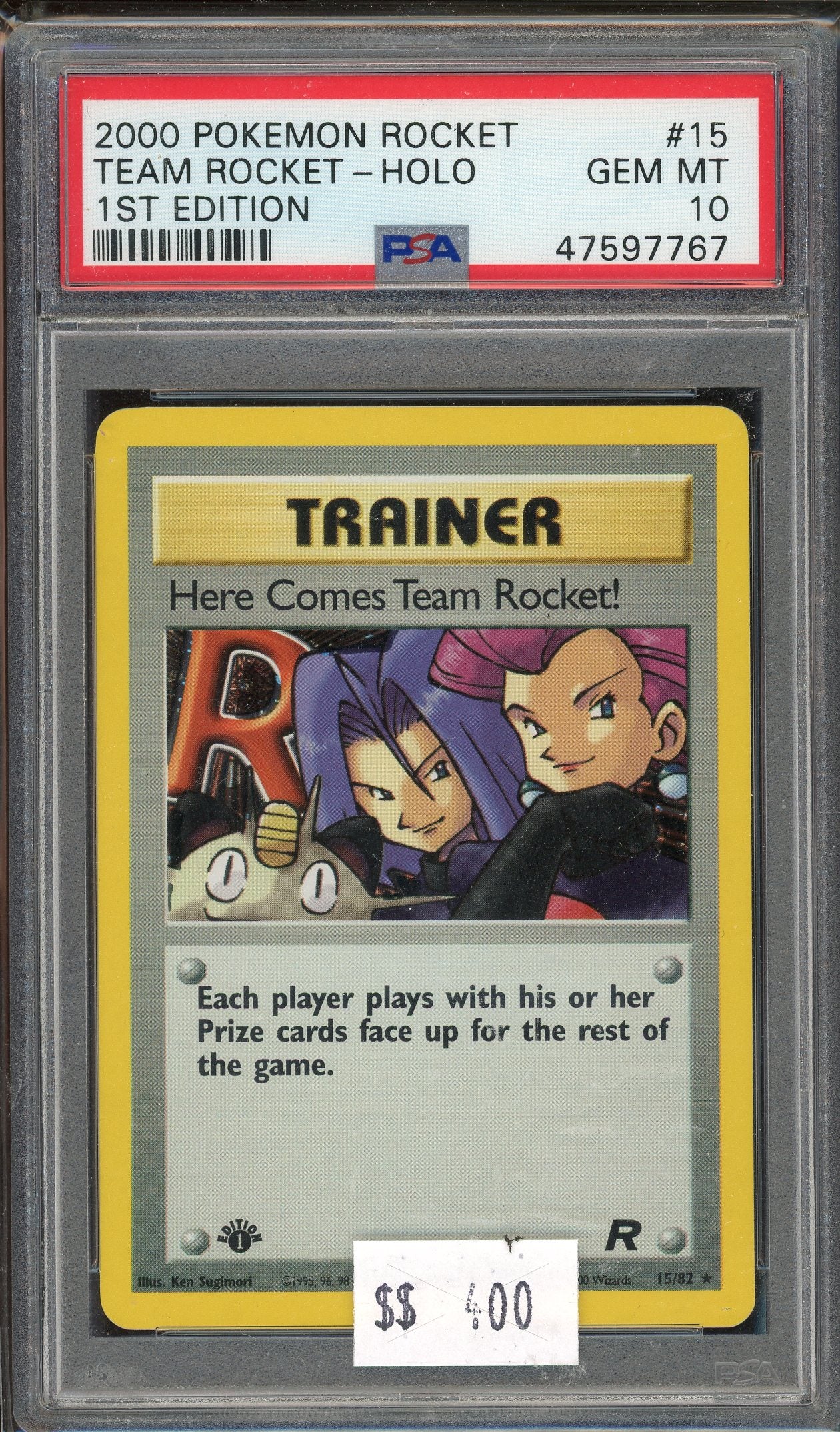 PSA 10 HERE COMES TM.ROCKET! 1ST EDITION-HOLO