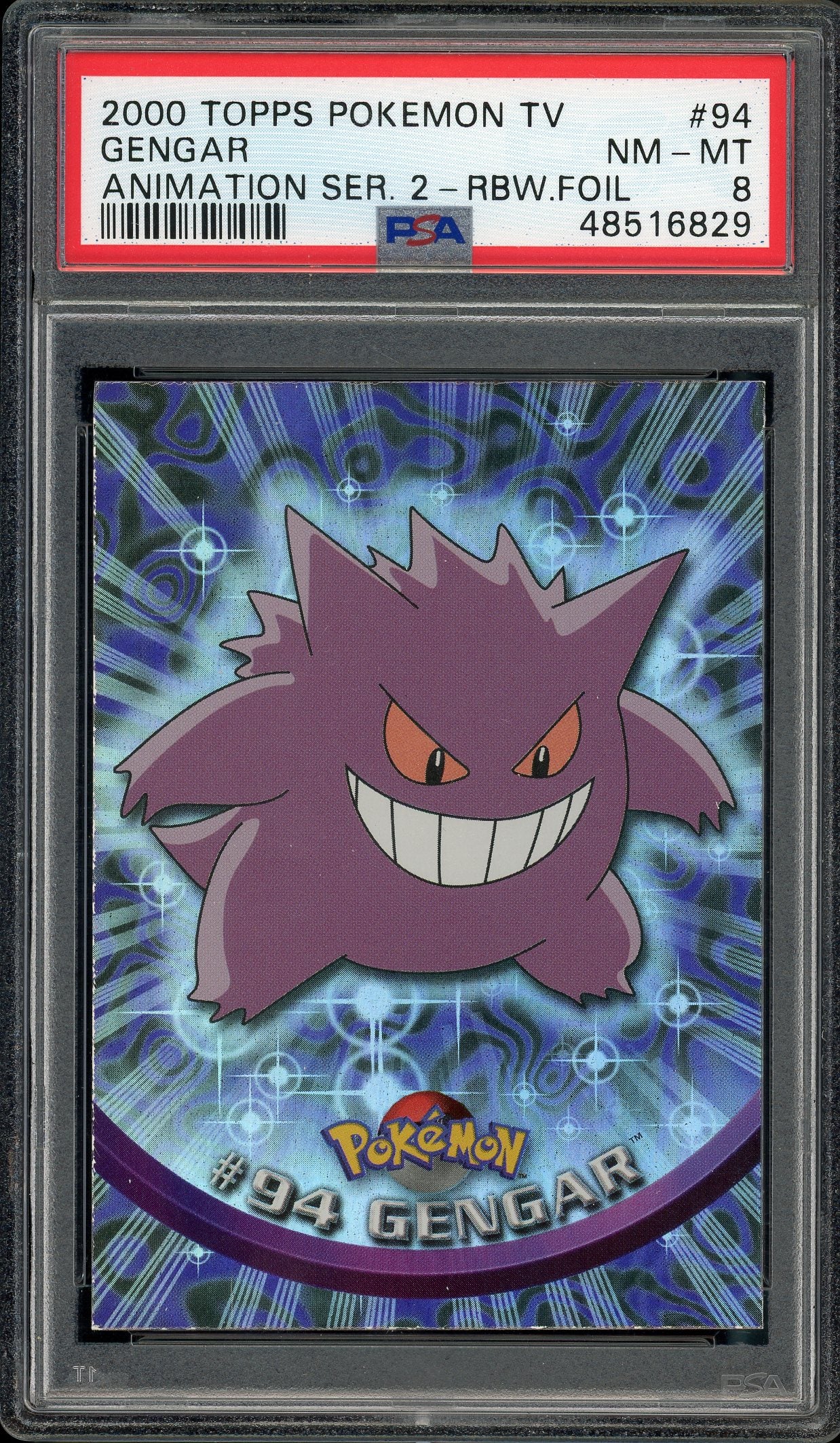 PSA 8 GENGAR ANIMATION SER. 2-RBW.FOIL