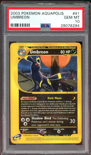PSA 10 UMBREON AQUAPOLIS