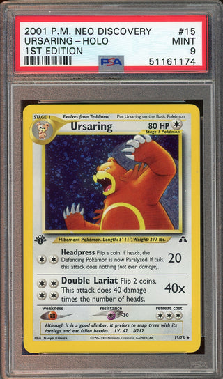 PSA 9 URSARING HOLO NEO DISCOVERY 1ST EDITION