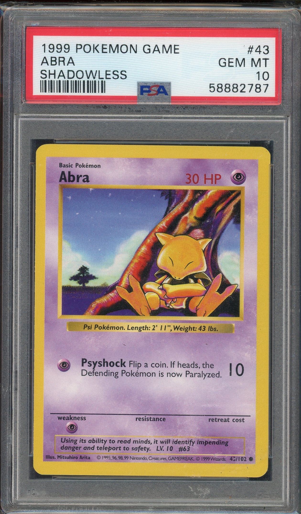 PSA 10 ABRA SHADOWLESS