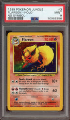 PSA 9 FLAREON HOLO JUNGLE NO SYMBOL