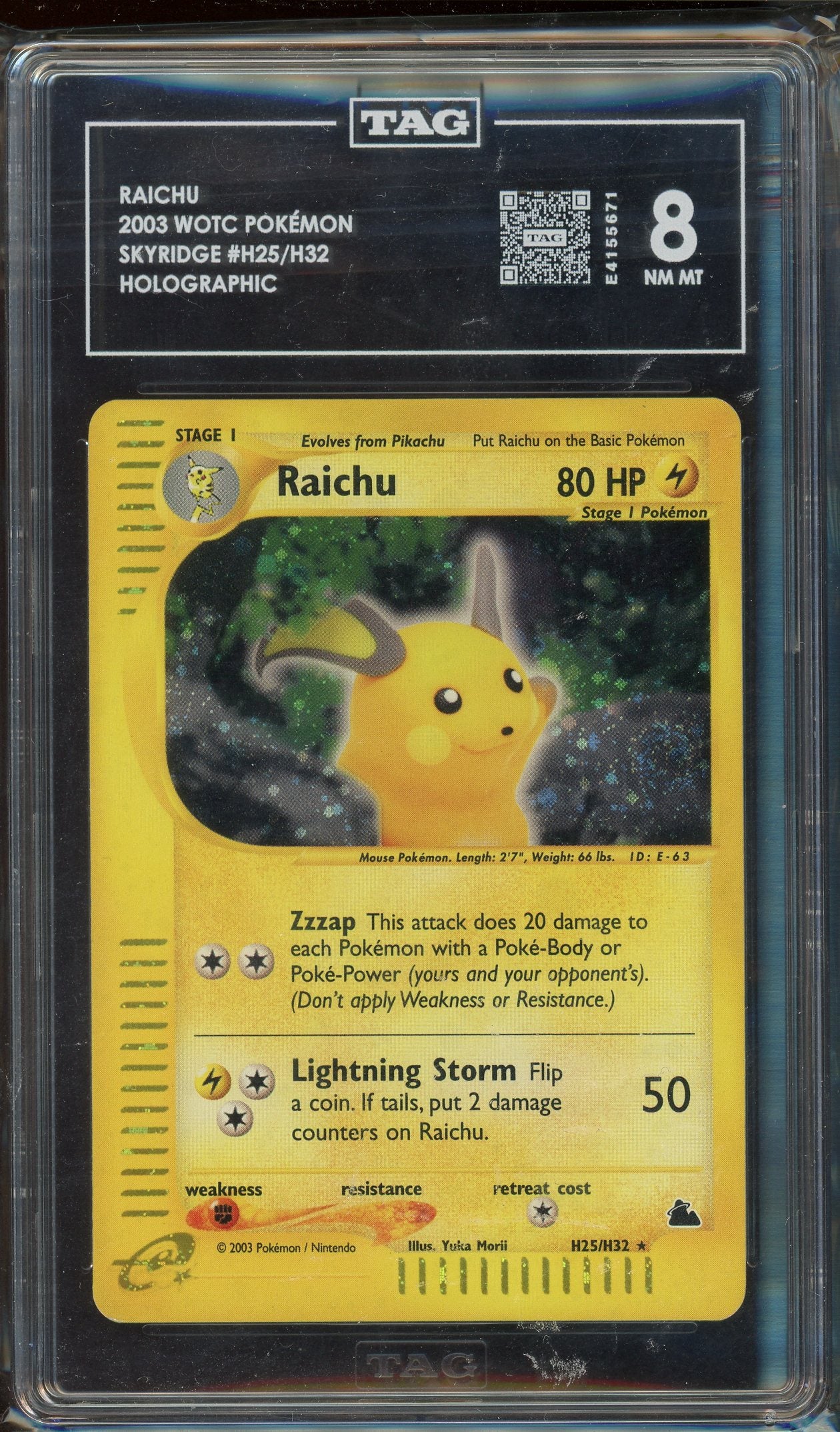 TAG 8 RAICHU HOLO