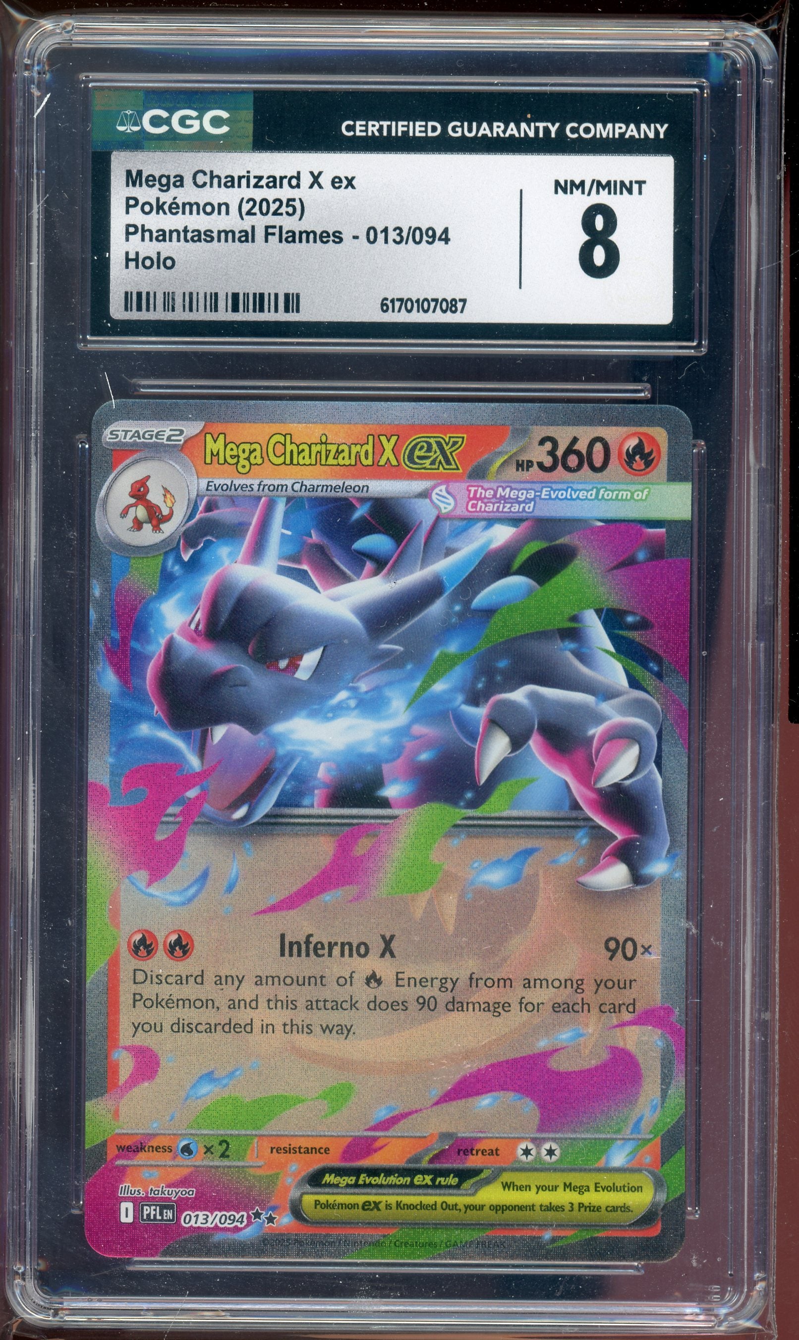CGC 8 MEGA CHARIZARD X EX