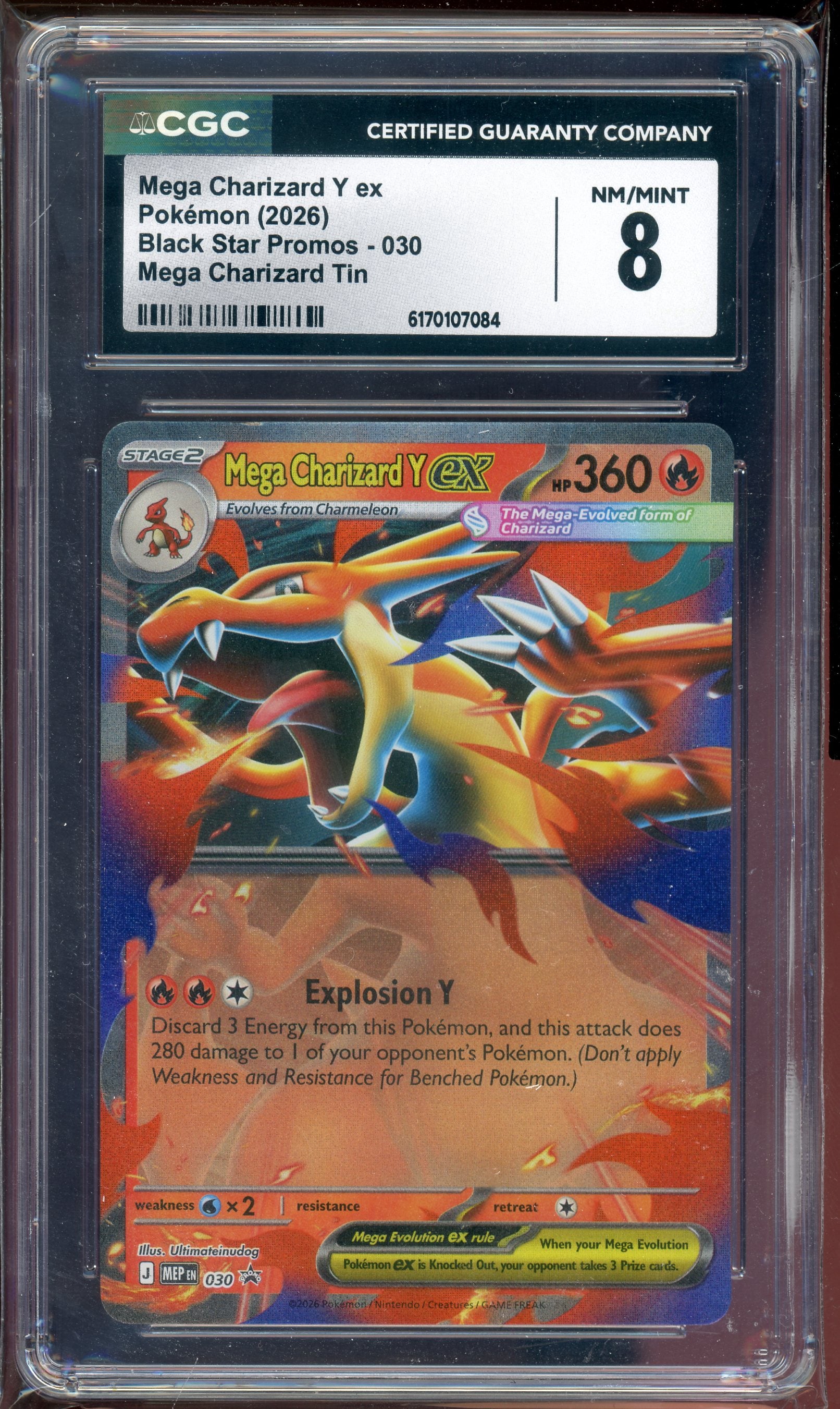 CGC 8 MEGA CHARIZARD Y EX