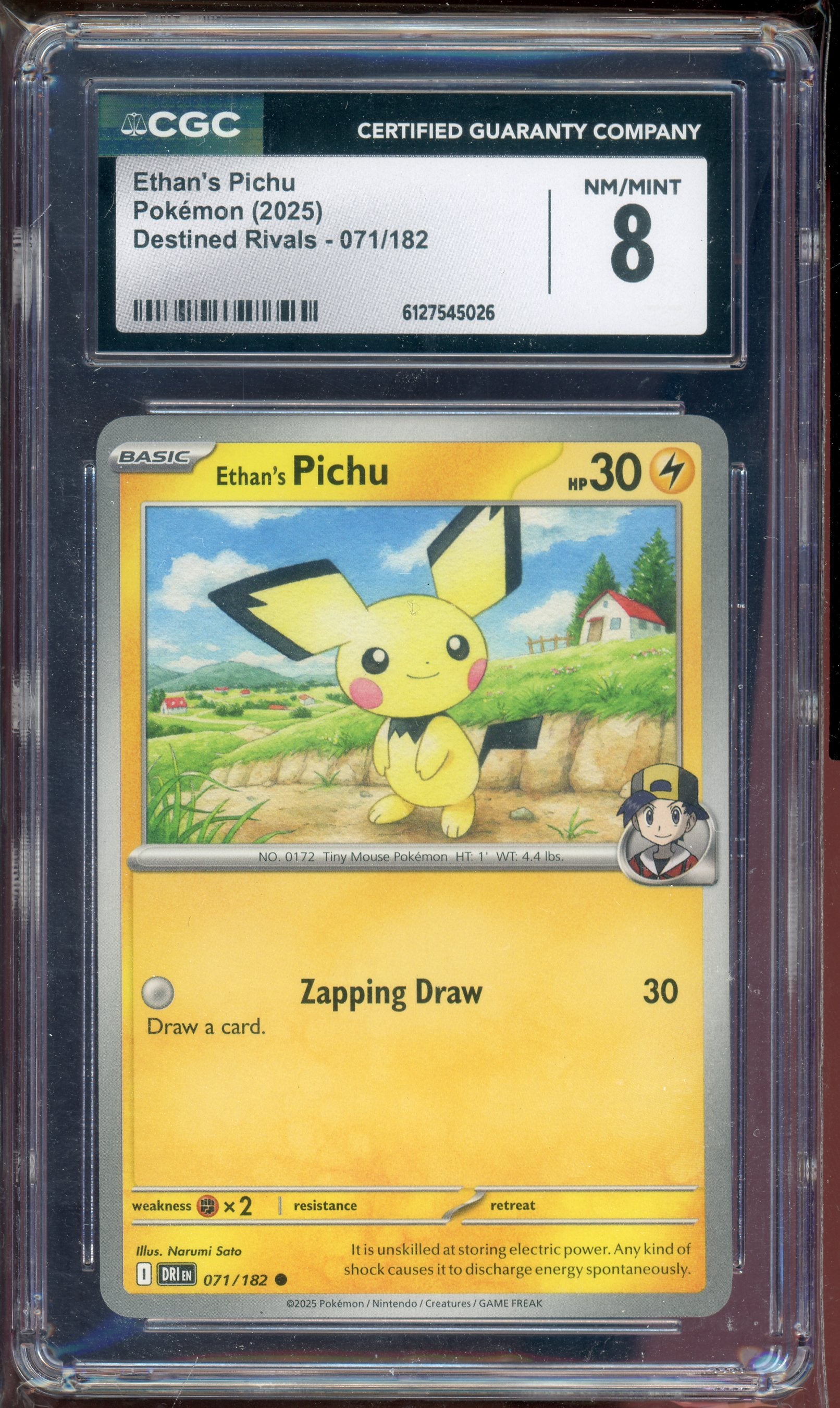 CGC 8 ETHAN'S PICHU DESTINED RIVALS