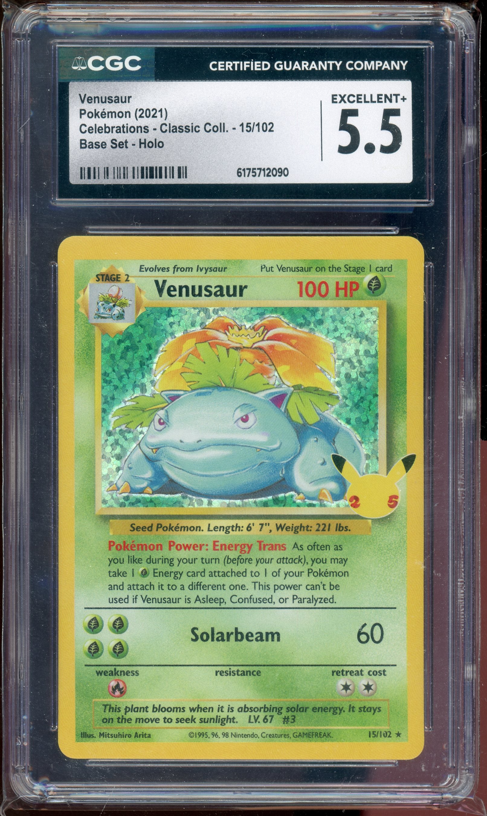 CGC 5.5 VENUSAUR CELEBRATIONS 25TH