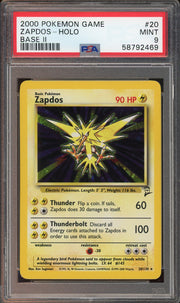 PSA 9 ZAPDOS HOLO BASE SET 2