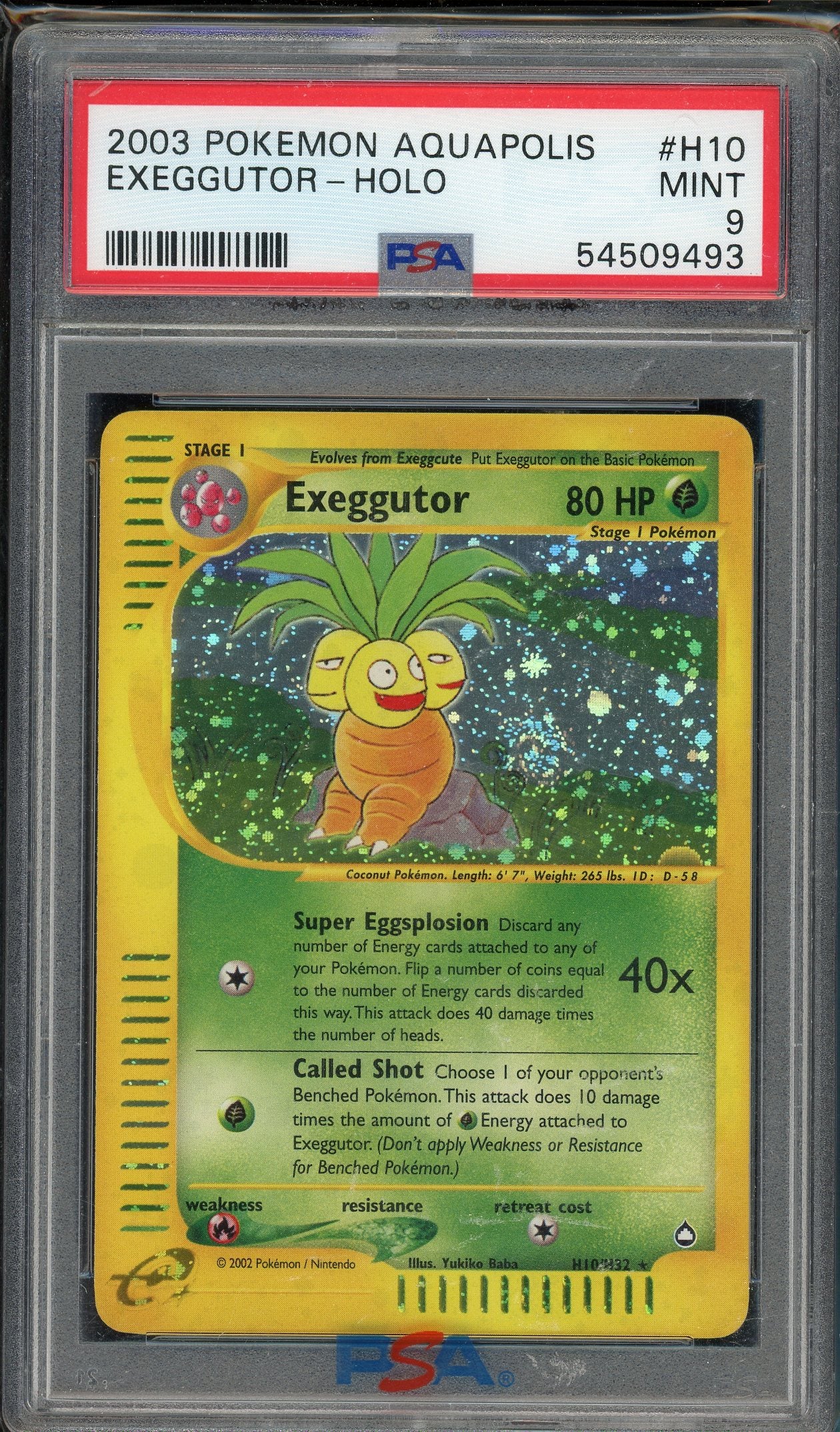 PSA 9 EXEGGUTOR-HOLO