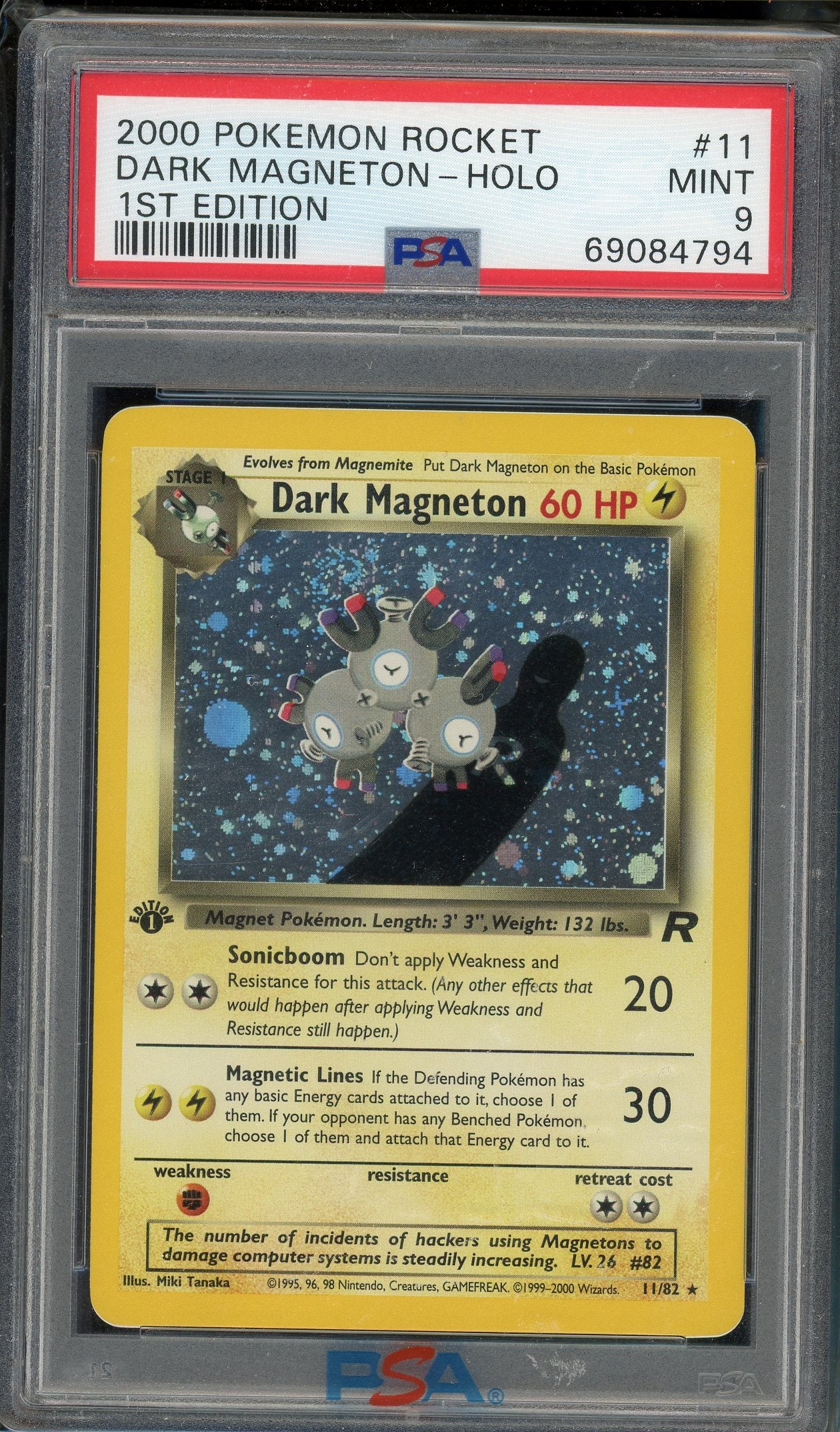 PSA 9 DARK MAGNETON-HOLO 1ST EDITION