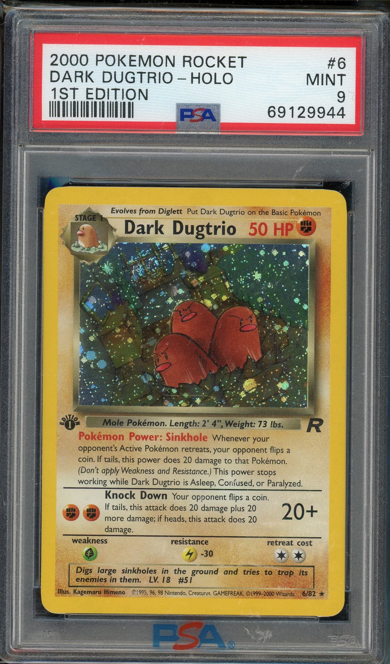 PSA 9 DUGTRIO-HOLO