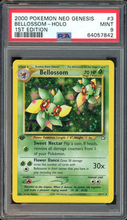 PSA 9 BELLOSSOM HOLO NEO GENESIS 1ST ED