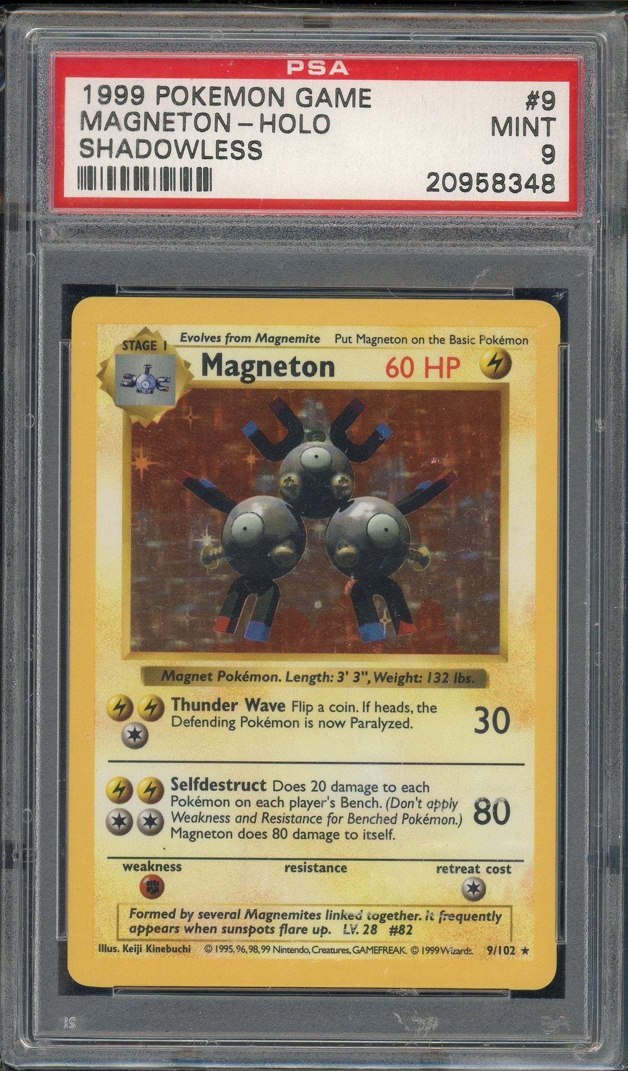 PSA 9 MAGNETON-HOLO SHADOWLESS