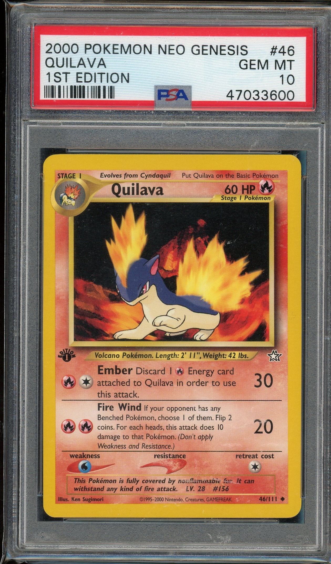 PSA 10 QUILAVA 1ST EDITION