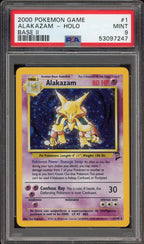 PSA 9 ALAKAZAM HOLO BASE 2
