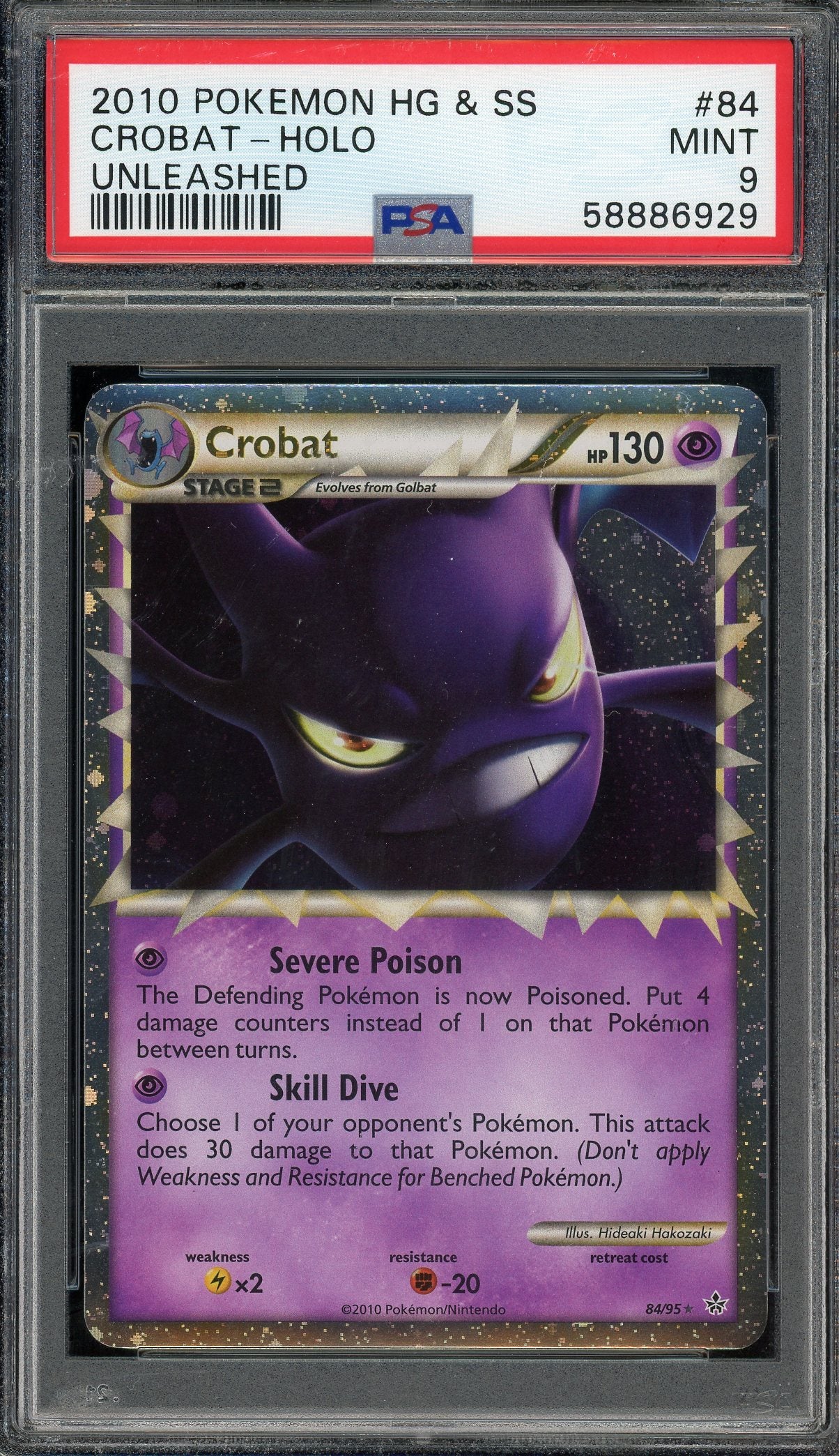 PSA 9 CROBAT-HOLO UNLEASHED