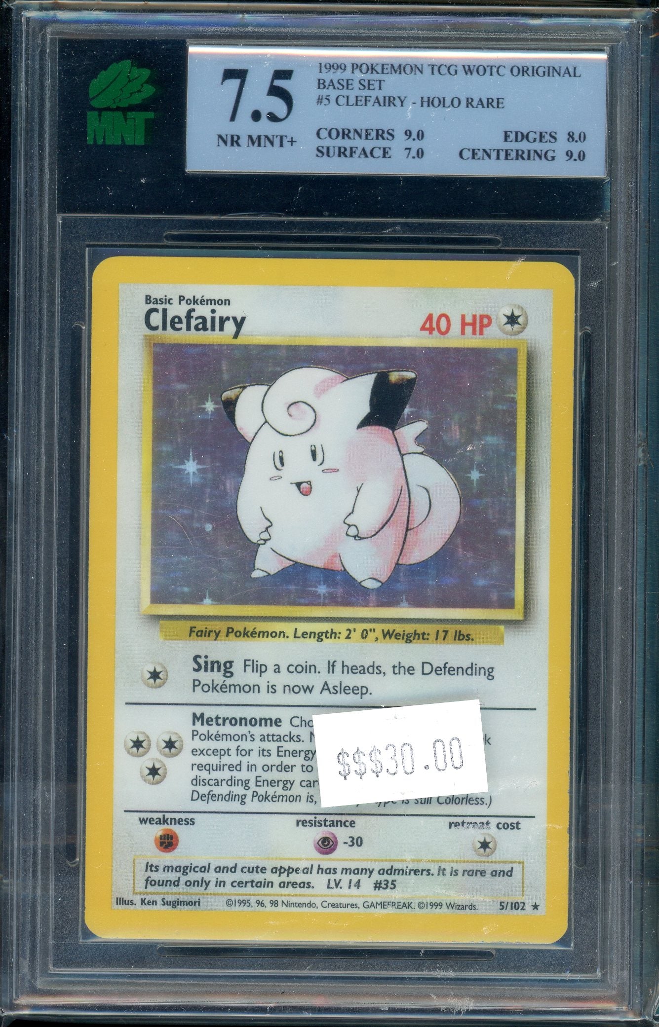 MNT 7.5 CLEFAIRY - HOLO RARE